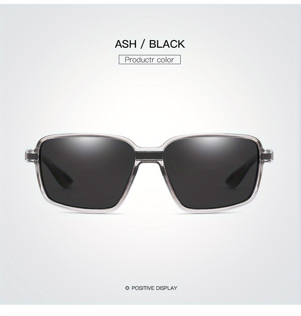 Polarized Sports Glasses, Square Frame, TAC Lens, PC Frame, Anti-Fog Cloth, for Men, Driver