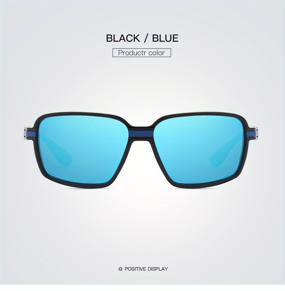 Polarized Sports Glasses, Square Frame, TAC Lens, PC Frame, Anti-Fog Cloth, for Men, Driver