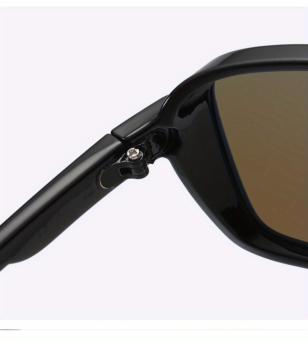 Polarized Sports Glasses, Square Frame, TAC Lens, PC Frame, Anti-Fog Cloth, for Men, Driver