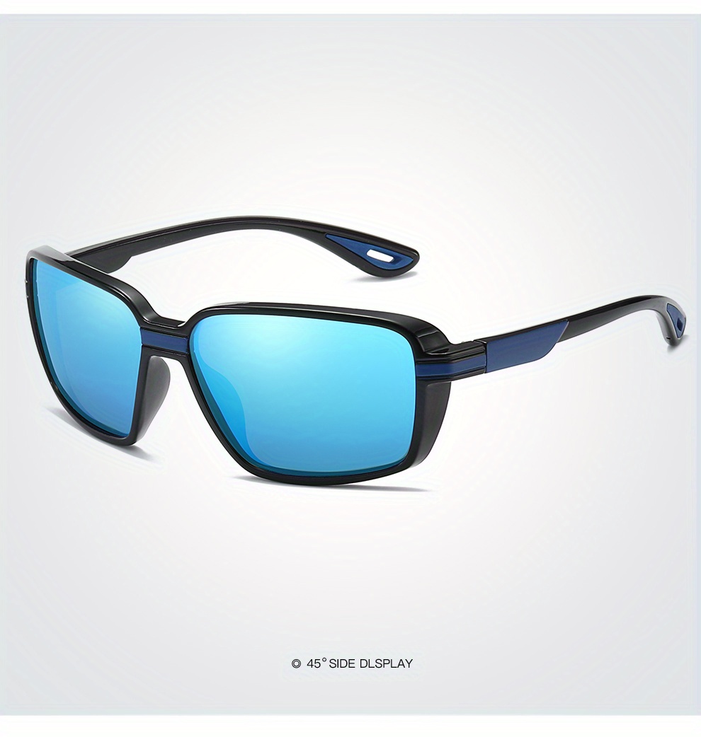 Polarized Sports Glasses, Square Frame, TAC Lens, PC Frame, Anti-Fog Cloth, for Men, Driver