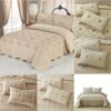 Embroidered Bedspread Bedding Three-piece Set Super Light Double Bed Three-piece Floral Bed Cover/Bedspread (1*Bed Cover + 2* Pillowcases, No Filling), Soft, Breathable, Comfortable Bedroom Dormitory Bedding