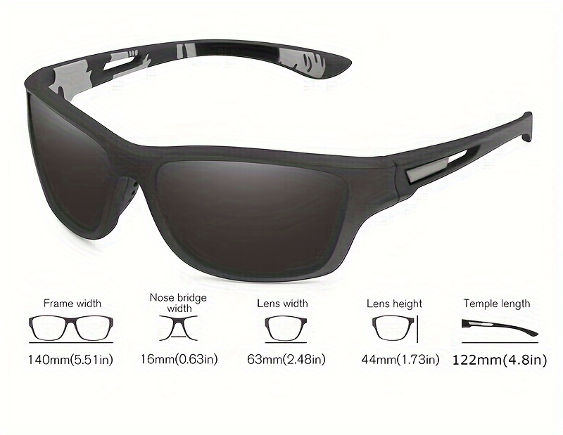 KUGUAOK Polarized Sports Glasses For Men Driving Cycling Fishing Glasses