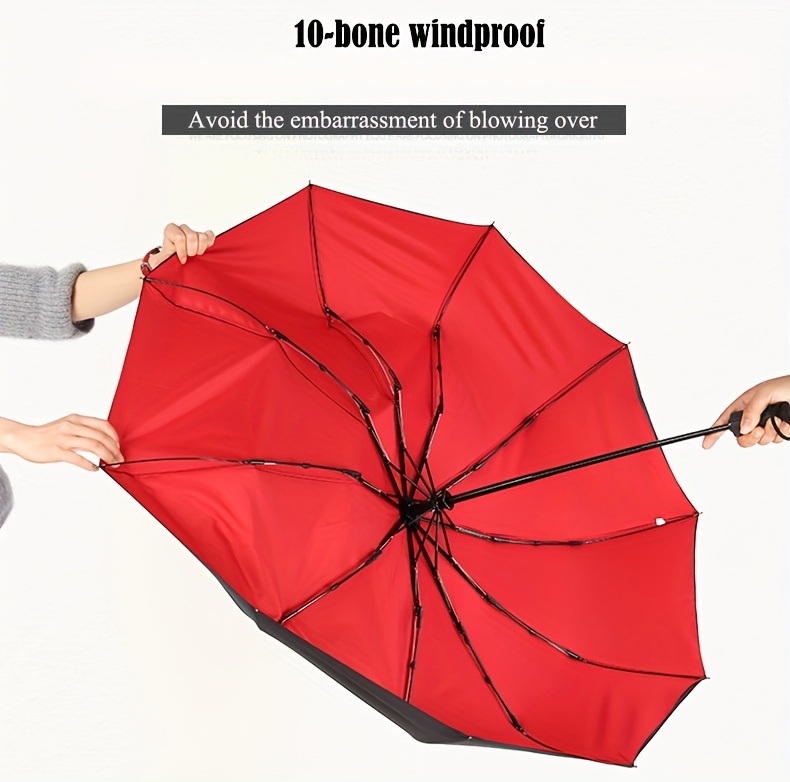 Automatic Open/Close, Windproof Tri-Fold Umbrella - Durable, Thickened Canopy for Enhanced Rain Protection, Ideal for Business Use, Automatic Folding Umbrella
