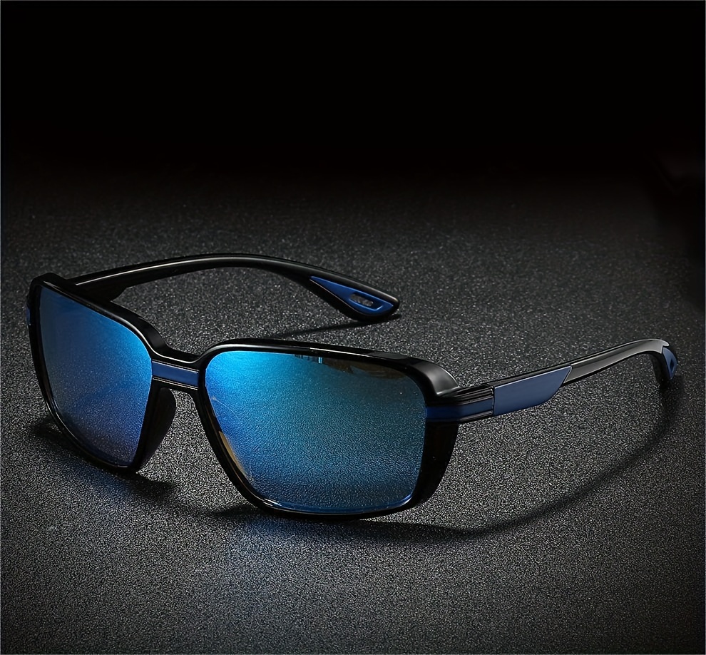 Polarized Sports Glasses, Square Frame, TAC Lens, PC Frame, Anti-Fog Cloth, for Men, Driver