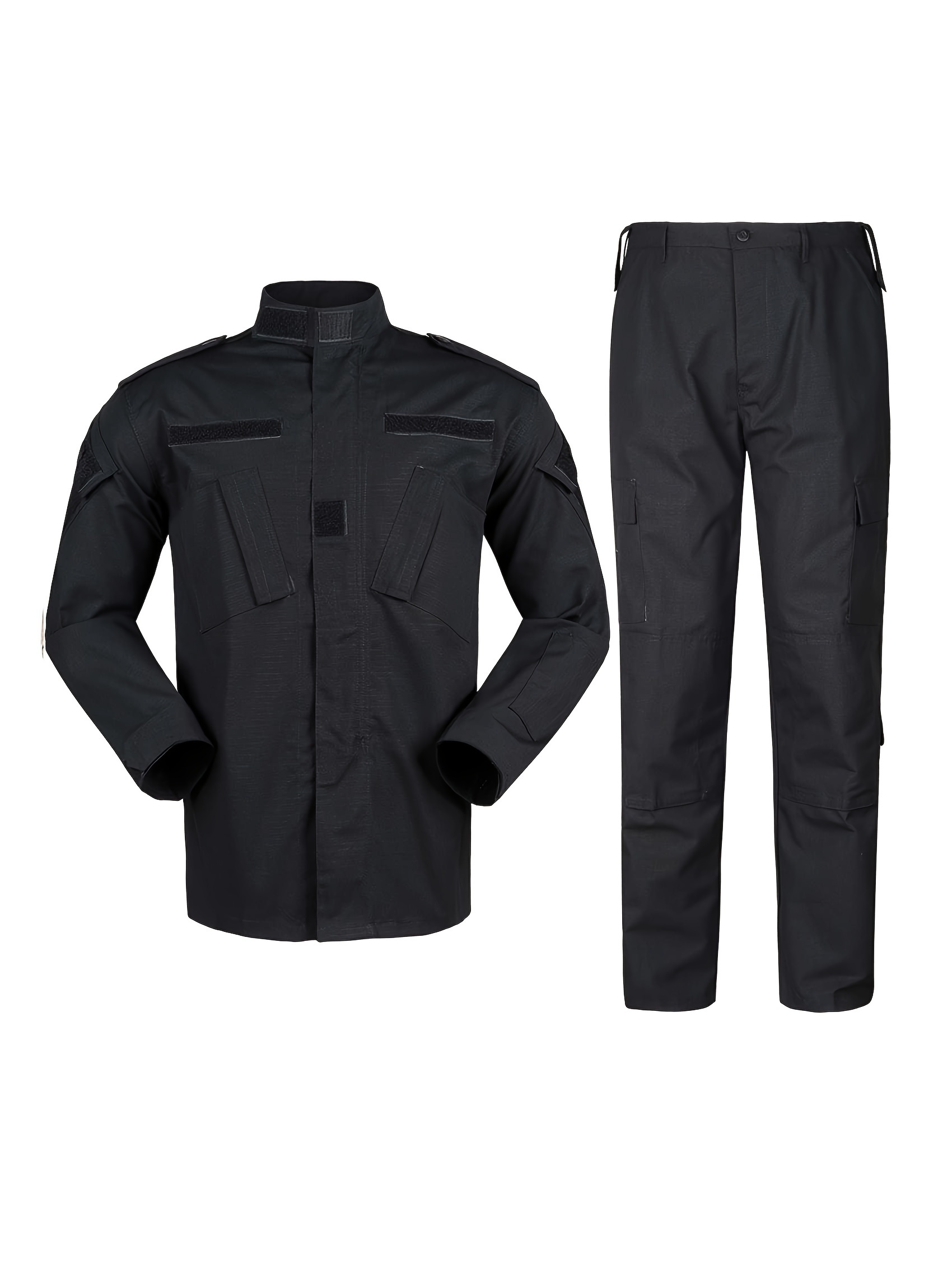 2nd Generation Camo Tactical Training Suit Set - Durable Polyester, Machine Washable, with Zippered Jacket & Cargo Pants, Ideal for Outdoor Activities in Spring/Fall