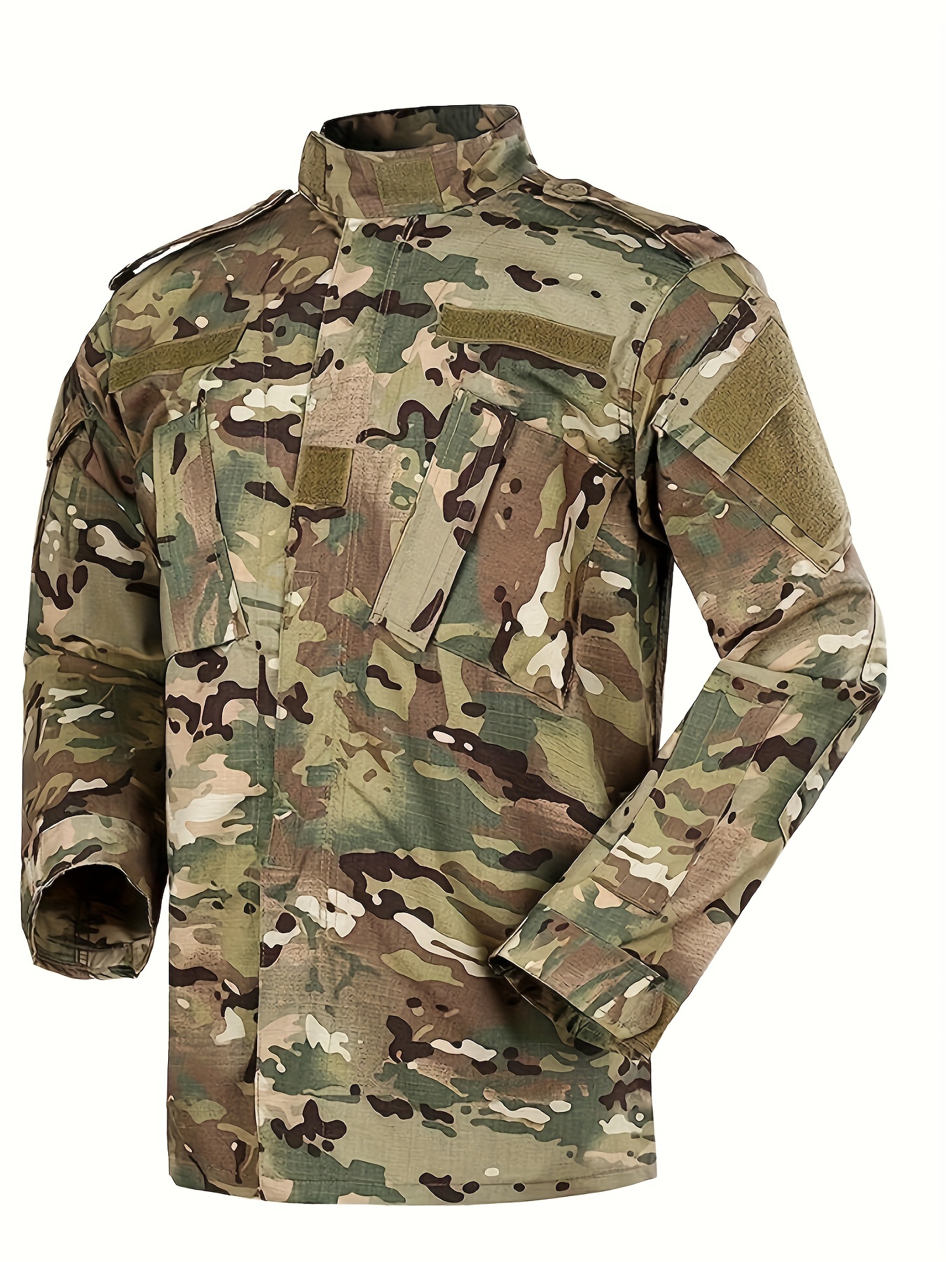 2nd Generation Camo Tactical Training Suit Set - Durable Polyester, Machine Washable, with Zippered Jacket & Cargo Pants, Ideal for Outdoor Activities in Spring/Fall