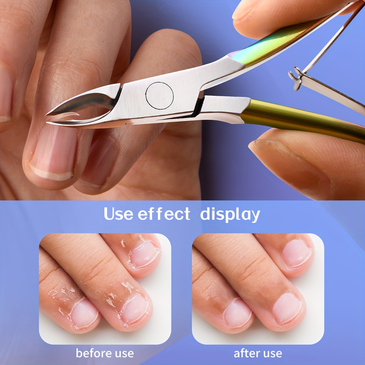Professional Cuticle Nipper - Dual Spring Manicure & Pedicure Tool for Perfect Nail Care, Ideal for Home/Spa/Salon Use (Colorful)