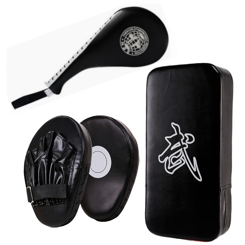 4pcs YOBENKI Punching Focus Pad Set, Universal Faux Leather Boxing Training Equipment with Gloves, Kick Pad & Speed Bag for Taekwondo, Karate, Muay Thai, Martial Arts - Ideal for Valentine's, Mother's, Thanksgiving, Christmas, Father'S Day Gifts