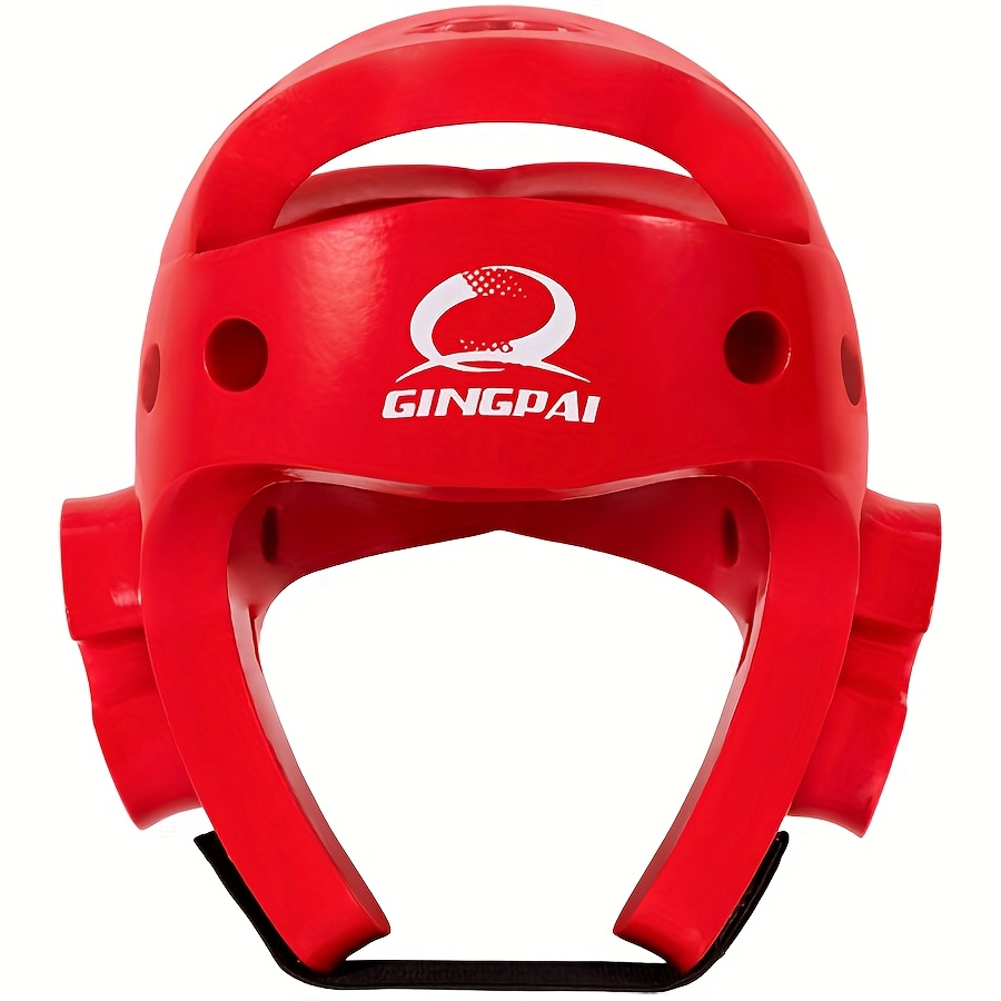 GINGPAI Taekwondo Headgear - Adult Headgear, Thickened Foam, Red & Blue, with Boxing Design for Martial Arts Protection