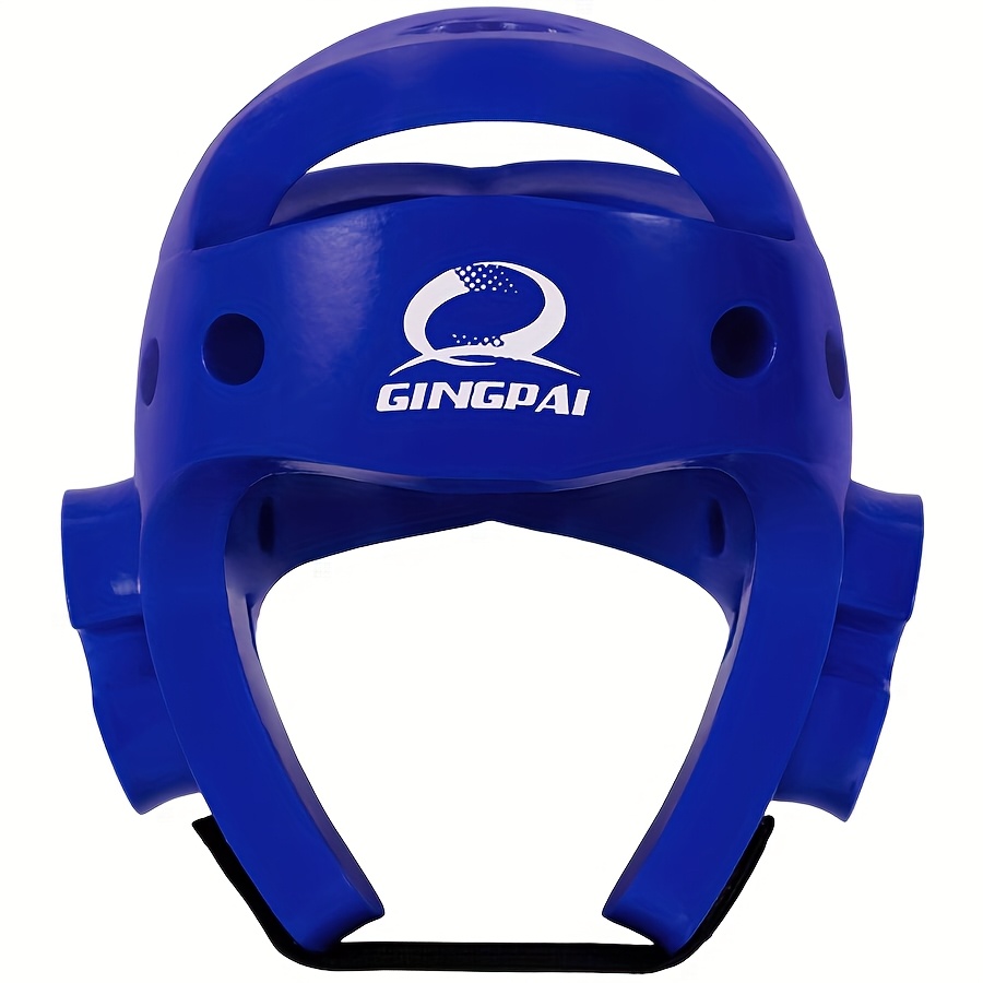 GINGPAI Taekwondo Headgear - Adult Headgear, Thickened Foam, Red & Blue, with Boxing Design for Martial Arts Protection