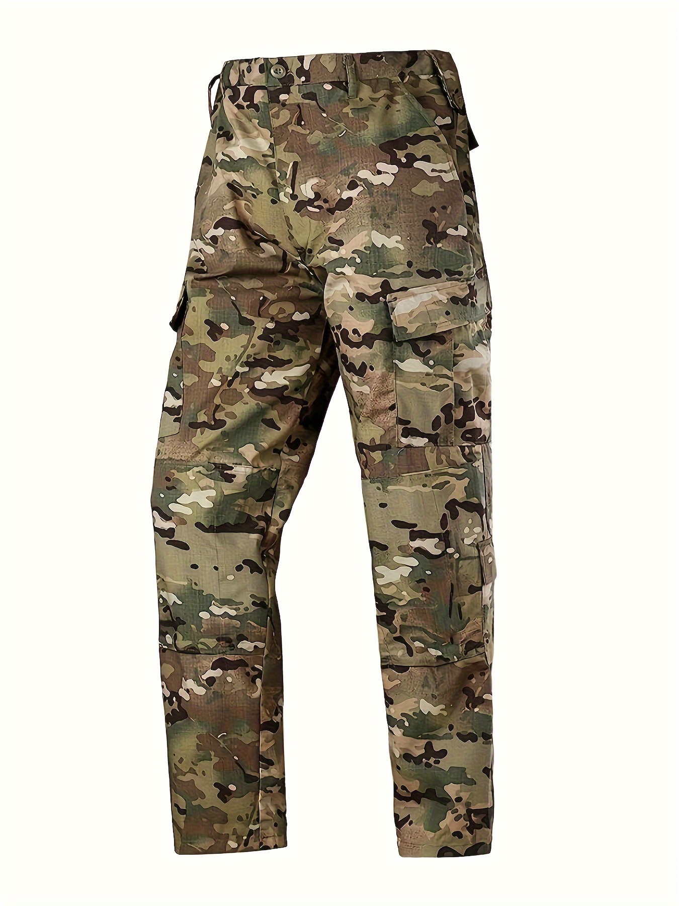 2nd Generation Camo Tactical Training Suit Set - Durable Polyester, Machine Washable, with Zippered Jacket & Cargo Pants, Ideal for Outdoor Activities in Spring/Fall