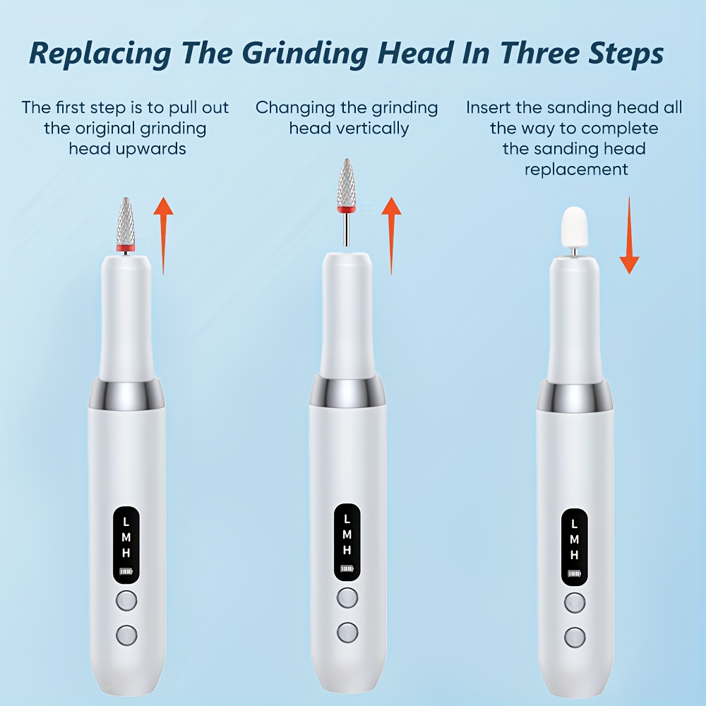 Professional Electric Nail Drill Polishing Machine Dead Skin Removal Art Sanding File Pen Nails Polisher Grinder Manicure Tools