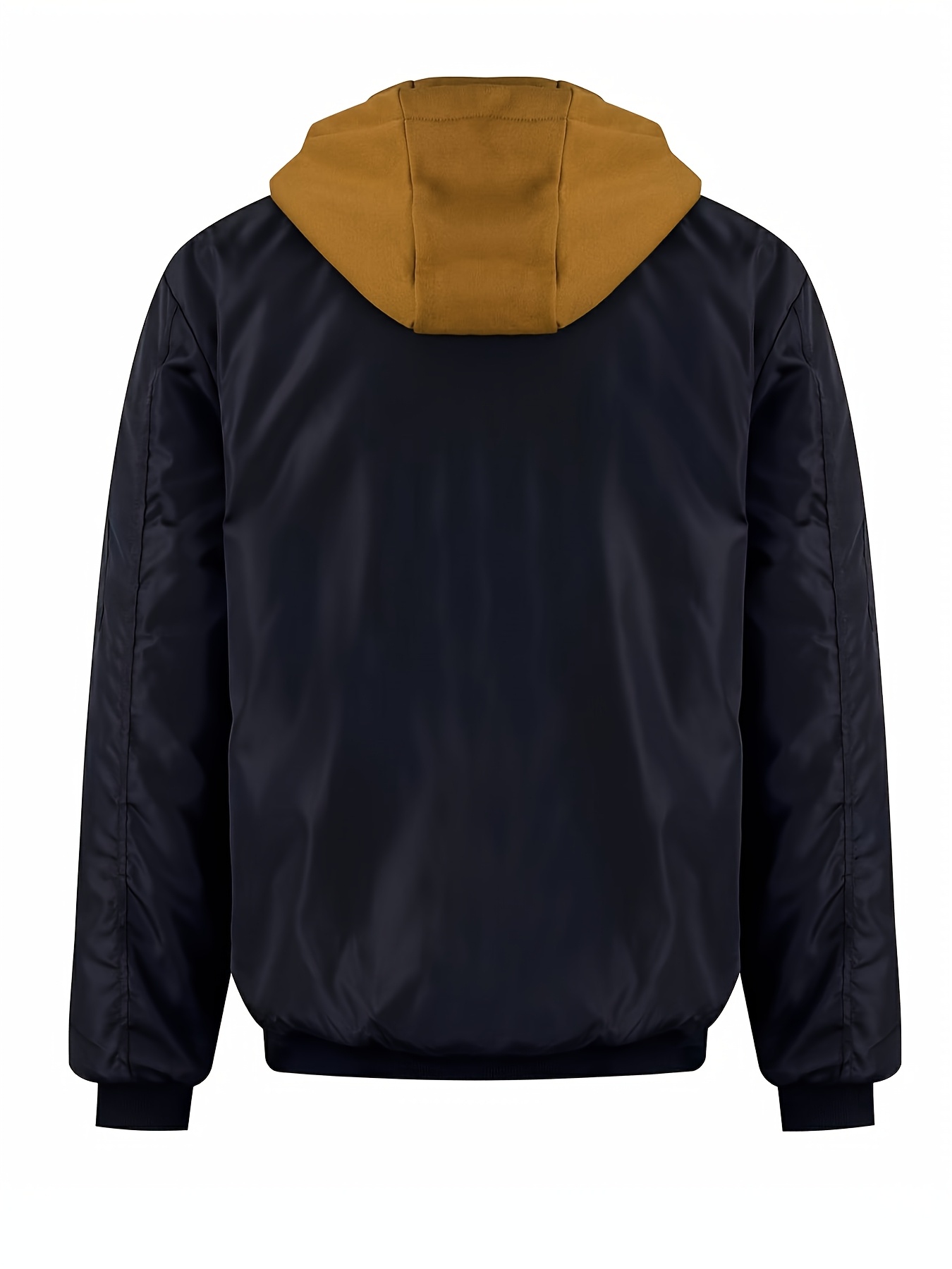 Pearson BOM Men's Fleece-Lined Hooded Jacket - Casual Olive Green Bomber with Zip Detail, Stretch Fabric, Perfect for Outdoor Activities in Fall & Winter, Outdoor Casual Jacket|Stylish Contrast Interior|Polyester Jacket