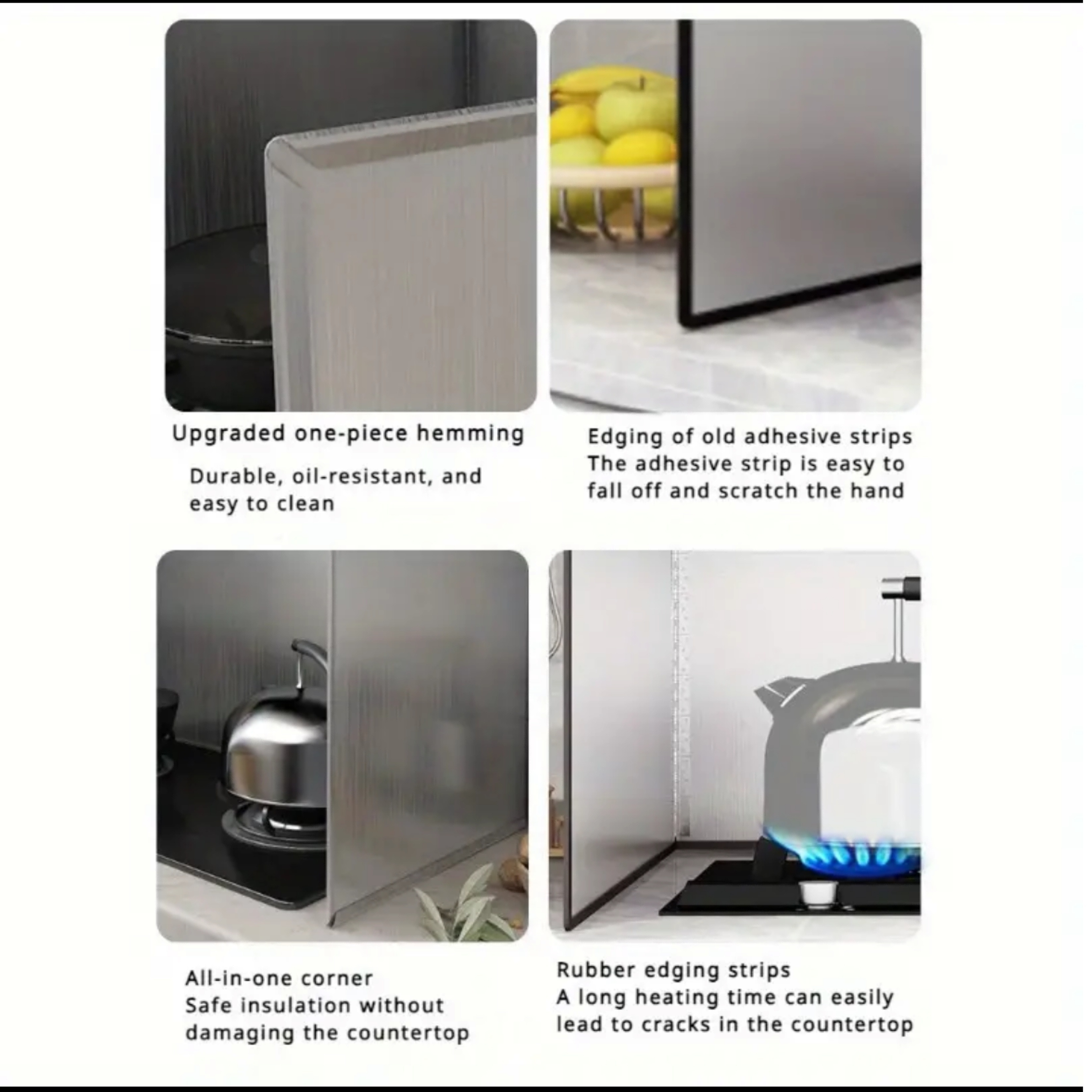 Stainless Steel Kitchen Splash Guard - Foldable, Heat-Resistant Cooking Shield with Oil Barrier for Stove Protection