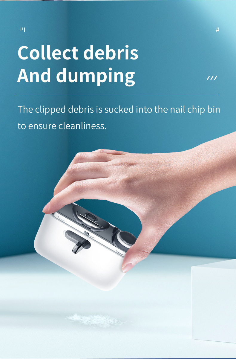 2 In 1 Electric Automatic Nail Clipper Polishing Fingernail Trimmer Manicure