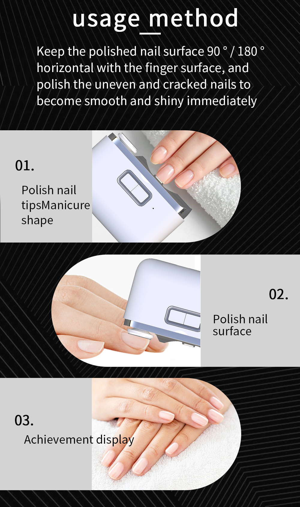 2 In 1 Electric Automatic Nail Clipper Polishing Fingernail Trimmer Manicure