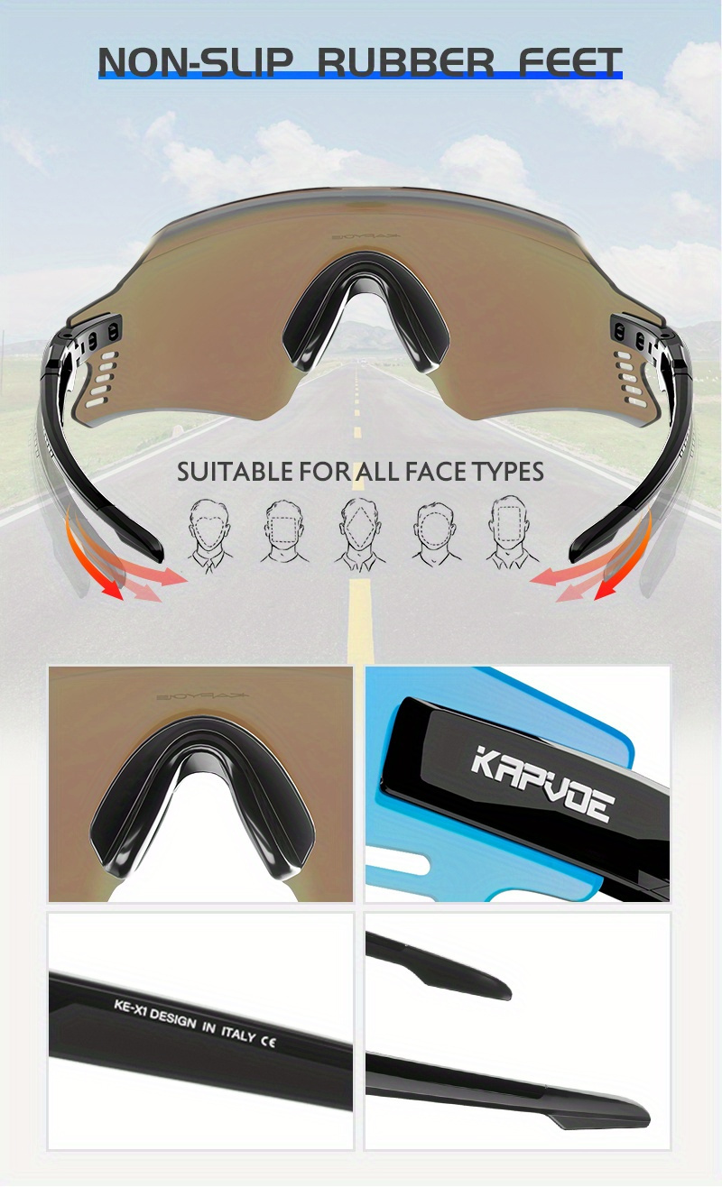 KAPVOE Glasses - Stylish Black & Green Goggles with Reflective Lenses, Perfect for, and, Eyewear | Reflective Lenses | Adjustable Strap