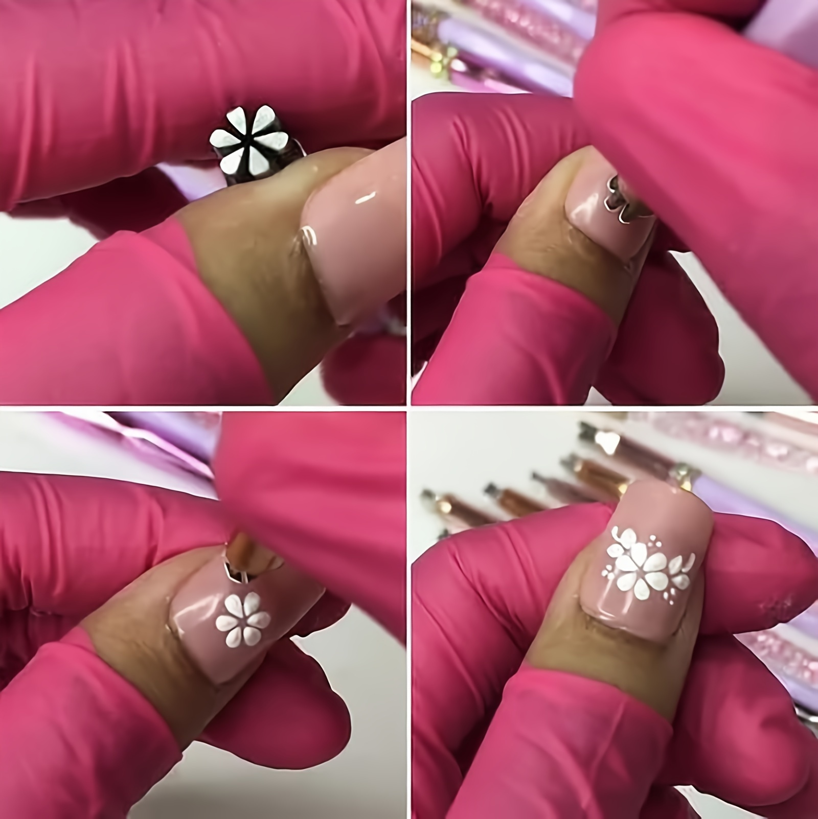 10/15pcs Nail Art Stamping Kit - Precision Tools for DIY Manicures, Various floral patterns& Templates, Women's DIY Nail Art Tools, Fragrance Free, Foot and Hand Care Accessories