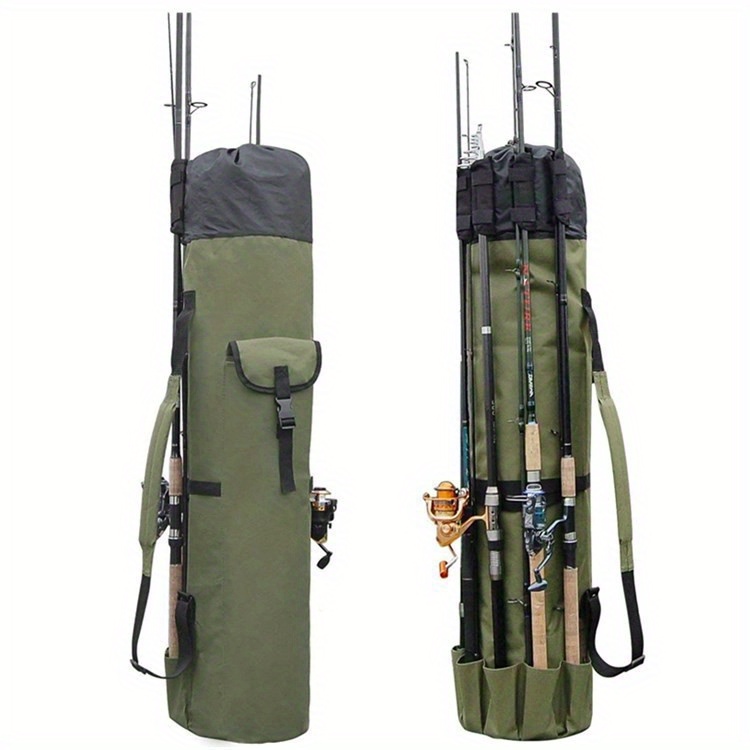Black Green Durable Wholesale Outdoor Round Fishing Rod Bag Multifunctional Fishing Pole Holder Multi-Color Large Capacity Sea Gear Storage Bag