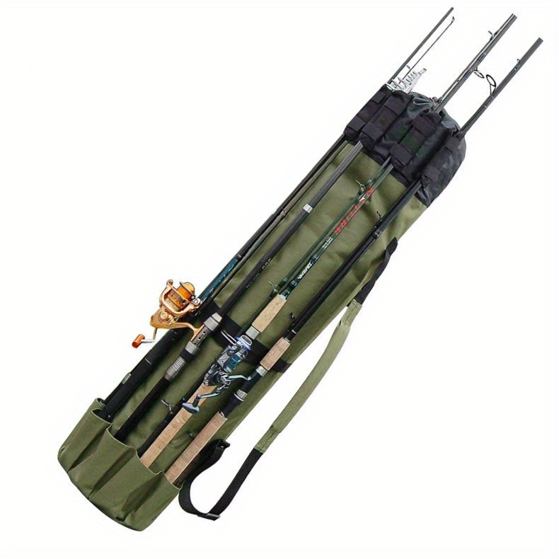Black Green Durable Wholesale Outdoor Round Fishing Rod Bag Multifunctional Fishing Pole Holder Multi-Color Large Capacity Sea Gear Storage Bag